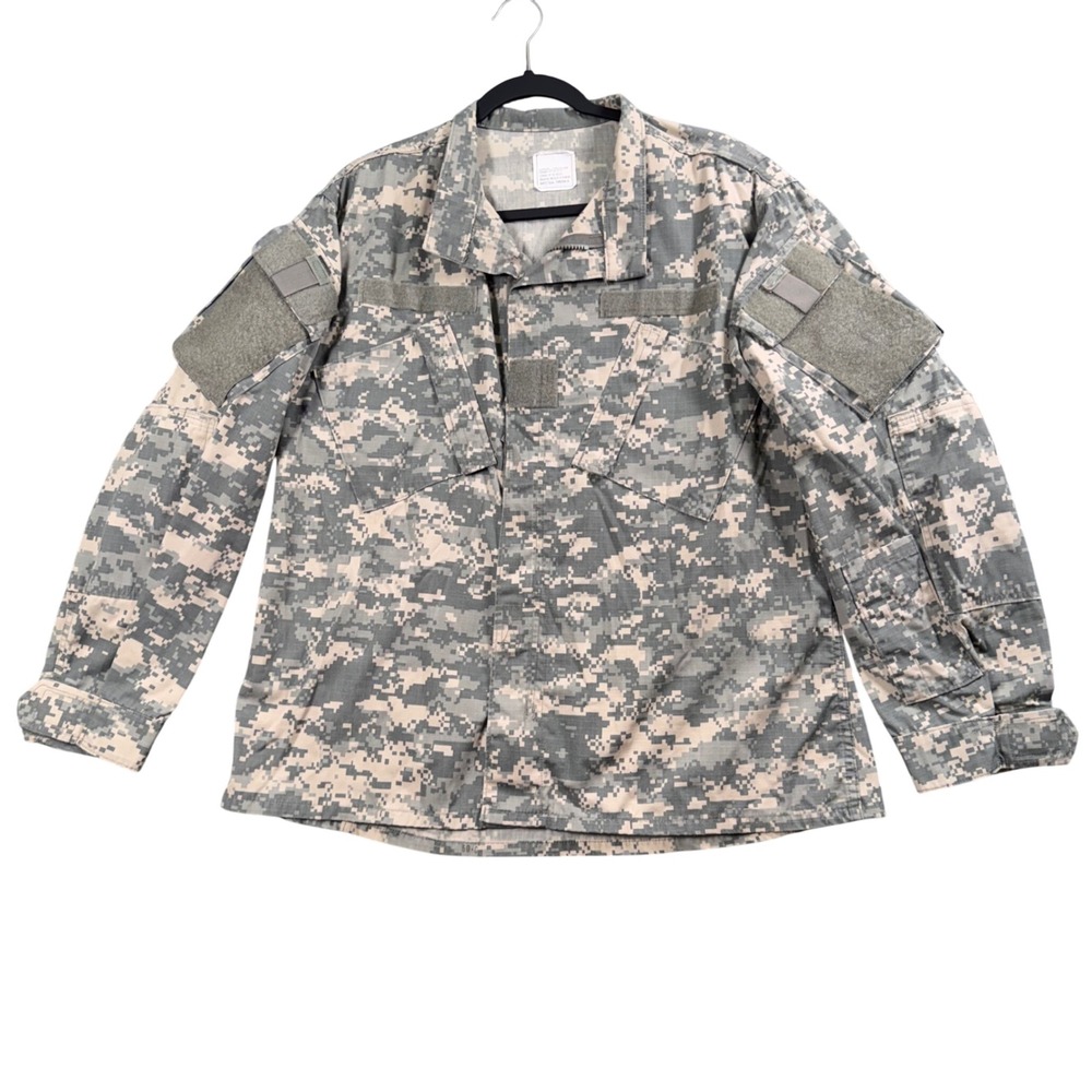 US Military ACU Digital Camo Jacket Mens Large Regular UCP Tactical Ripstop Coat